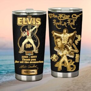 Elvis Presley King Of Rock Memorial Tribute Tumbler