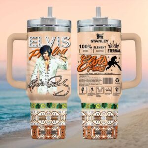 Elvis Presley The King Voice Legend Retro Collage 40oz Tumbler
