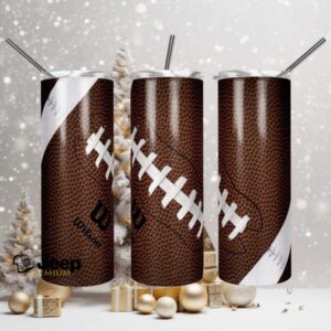 Football Texture 20oz Skinny Tumbler