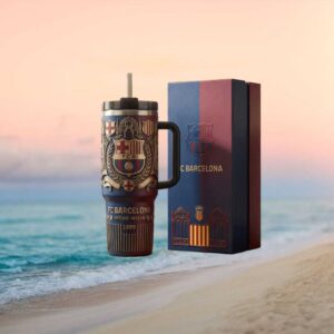 FC Barcelona “Més Que Un Club” Official Crest 40oz Tumbler