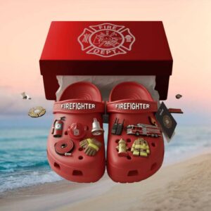 Fire Department Classic Clogs with Firefighter Charms