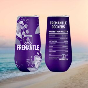 Fremantle Dockers Afl Nutrition Facts Purple Tumbler Design