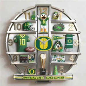 Game Day Spirit Oregon Ducks Acrylic Wall Clock Game Day Spirit Oregon Ducks Acrylic Wall Clock