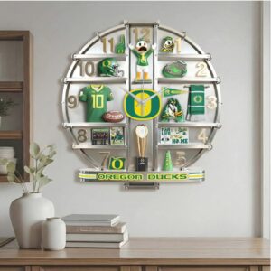 Game Day Spirit Oregon Ducks Acrylic Wall Clock