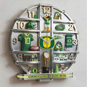 Game Day Spirit Oregon Ducks Acrylic Wall Clock