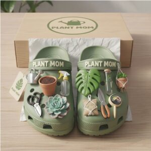 Gardening Lover Clogs with Succulent Jibbitz Charm