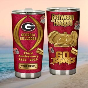 Georgia Bulldogs 134Th Anniversary Between Hedges Tumbler