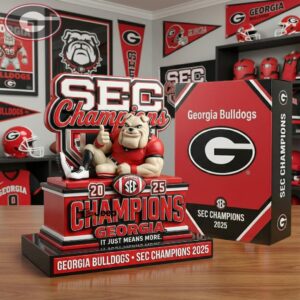Georgia Bulldogs 2025 SEC Champions Desktop Ornament