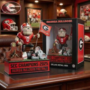 Georgia Bulldogs Football SEC Champions 2025 Deluxe Desktop Mascot