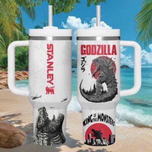 Godzilla King of the Monsters Japanese Sunset 40oz Tumbler Wrap