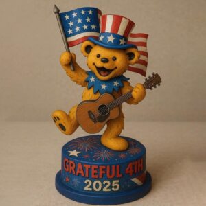 Grateful Dead Patriotic Bear Desktop Ornament