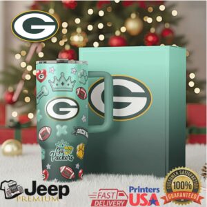 Green Bay Packers Teal Gradient Insulated Tumbler with Handle