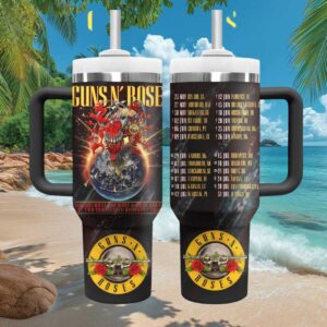 Guns N' Roses World Tour Concert Dates 40oz Stainless Steel Tumbler