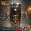 Custom Name Harley Davidson & Baltimore Ravens Skull Tumbler Custom Name Harley Davidson & Baltimore Ravens Skull Tumbler