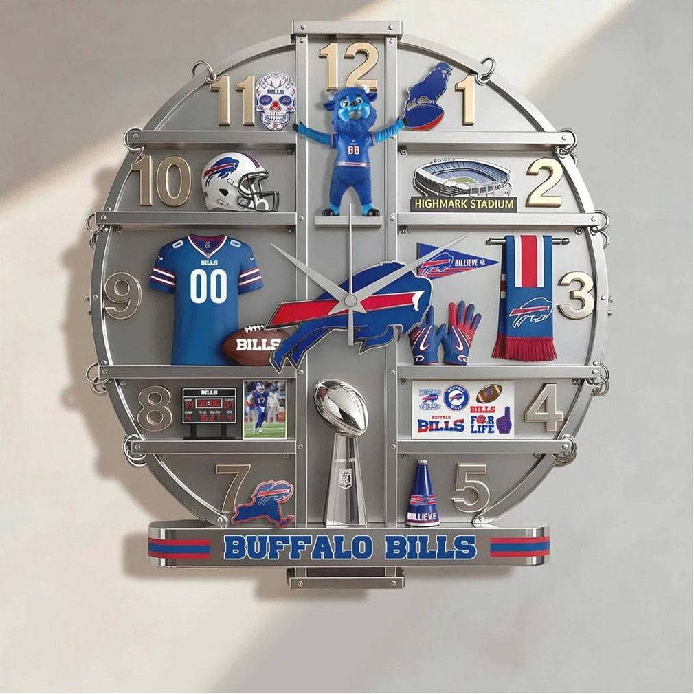 Highmark Stadium Buffalo Bills Collectible Acrylic Wall Clock Highmark Stadium Buffalo Bills Collectible Acrylic Wall Clock