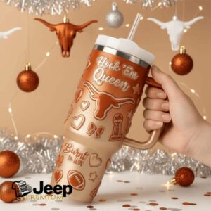 Hook 'Em Queen Texas Longhorns Burnt Orange & Gold Collegiate Trophy Tumbler