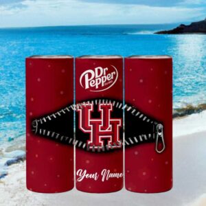Houston Cougars Dr Pepper Big 12 Zipper Tumbler Design