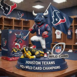Houston Texans 2025 Wild Card Champions Desk Top Display Ornament Houston Texans 2025 Wild Card Champions Desk Top Display Ornament