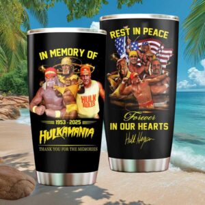 Hulk Hogan Hulkamania Memorial Tribute 1953 2025 Rest In Peace Tumbler