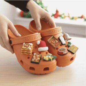 I Hate Mondays Garfield & Pizza Clog Sandals