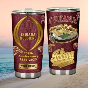 Indiana Hoosiers 138Th Anniversary Memorial Stadium Custom Name Tumbler