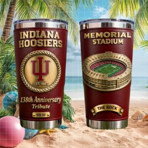 Indiana Hoosiers 138th Anniversary Memorial Stadium Commemorative Travel Tumbler