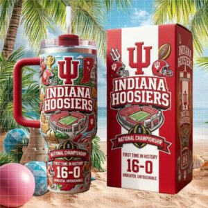 Indiana Hoosiers 16 0 Unbeatable National Championship Graphic 40oz Tumbler