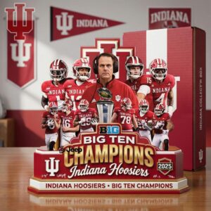 Indiana Hoosiers 2025 Big Ten Champions Commemorative Desktop Ornament