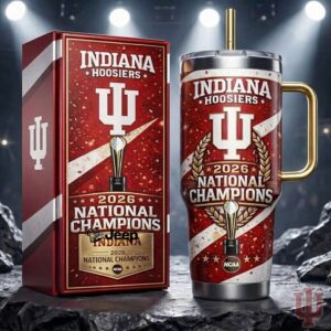 Indiana Hoosiers 2026 NCAA National Champions Trophy Edition 40oz Tumbler