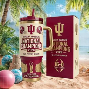 Indiana Hoosiers 2026 National Champions 16 0 Perfect Season Tumbler & Gift Box
