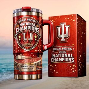 Indiana Hoosiers 2026 National Champions Memorial Stadium Red Tumbler
