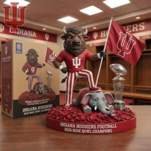 Indiana Hoosiers 2026 Rose Bowl Champions Mascot Desktop Ornament
