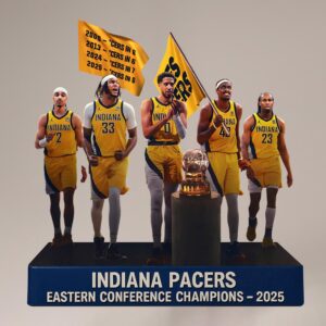 Indiana Pacers 2025 Eastern Conference Champions Desktop Ornament