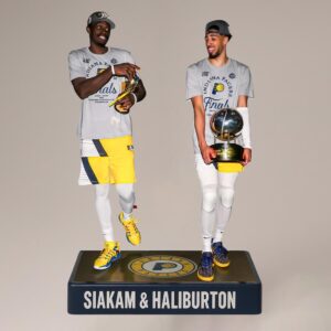 Indiana Pacers 2025 Eastern Conference Champions Siakam & Haliburton Trophy Figurine