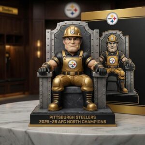 Pittsburgh Steelers 2025 AFC North Champions Locker Room Trophy Collection Ornament