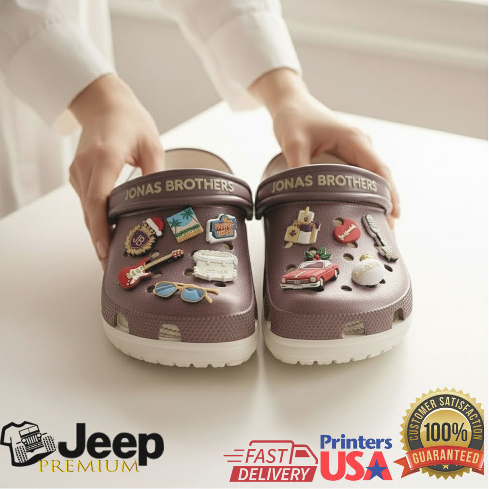 Jonas Brothers Crocs Clogs with Charms Jonas Brothers Crocs Clogs with Charms
