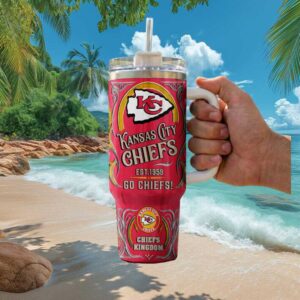 Kansas City Chiefs 40oz Tumbler Chiefs Kingdom Vintage Insulated Travel Tumbler