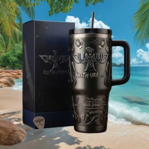 Keith Urban Signature 3D Sculpted Music Fan 40oz Steel Tumbler