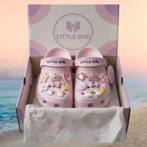 Kids' Pink Clogs with Fun Jibbitz Style Charms