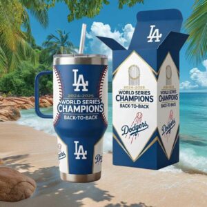 LA Dodgers Back to Back World Series Champions 2024 2025 Commemorative Tumbler