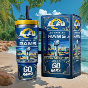 LA Rams Super Bowl 2026 Commemorative 40oz Insulated Tumbler