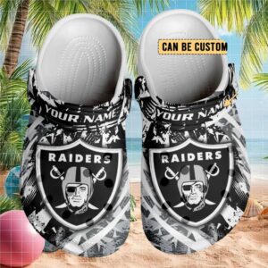 Las Vegas Raiders Custom Name Nfl Clog
