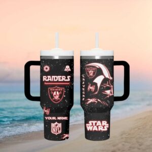 Las Vegas Raiders Star Wars Vader Tumbler Design