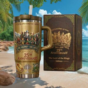 Lord of the Rings 25th Anniversary 40oz Tumbler One Journey One Oath Fellowship Tumbler