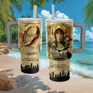 Lord of the Rings Middle Earth Map & Frodo 40oz Adventure Tumbler