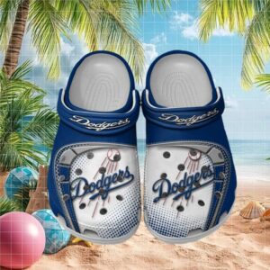 Los Angeles Dodgers Custom Mlb Baseball Clogs Blue White