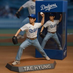 Los Angeles Dodgers Tae Hyung Baseball Pitcher Action Figure Desktop Ornament