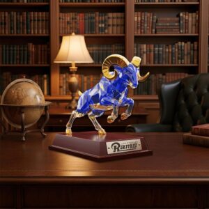 Los Angeles Rams Crystal Desktop Statue