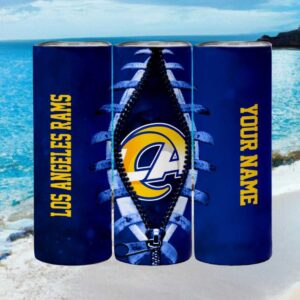Los Angeles Rams Nfl Football Zipper Personalized Tumbler Design