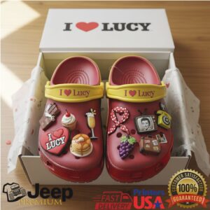 Lucy Lover Clogs featuring custom Jibbitz